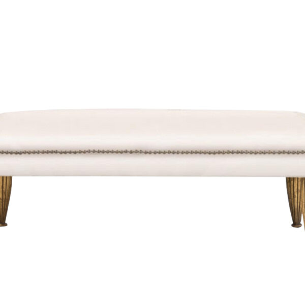 Contemporary Bench with Gilded Legs