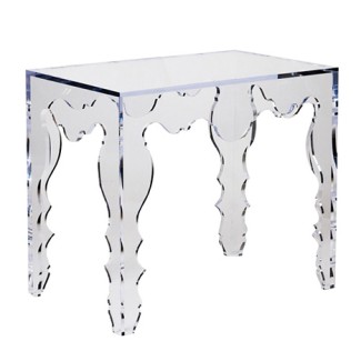Contemporary Rococo Console Table in Acrylic