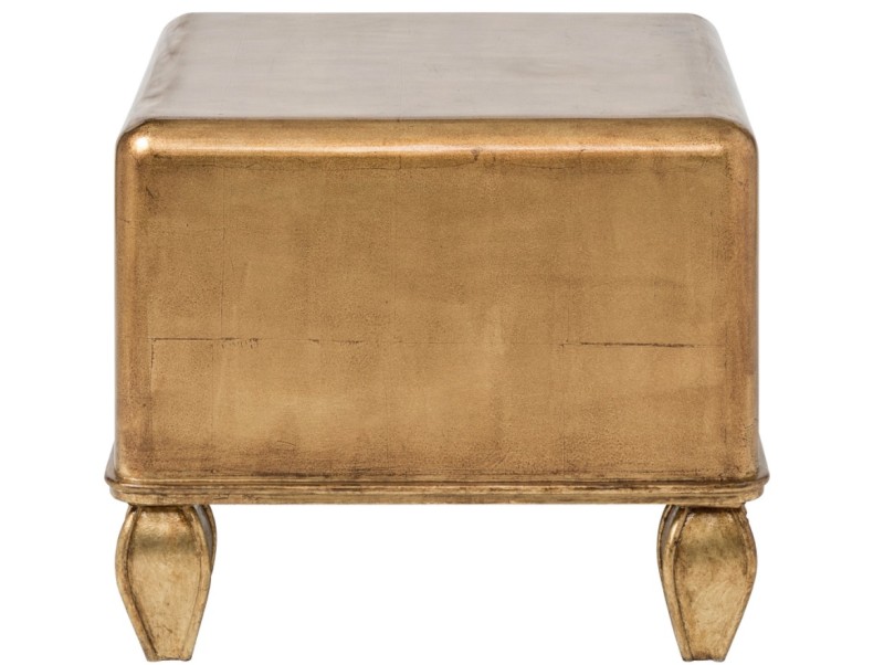 Contemporary Ottoman Coffee Table in Gold Leaf Finish (available in 2 sizes) - Image 3