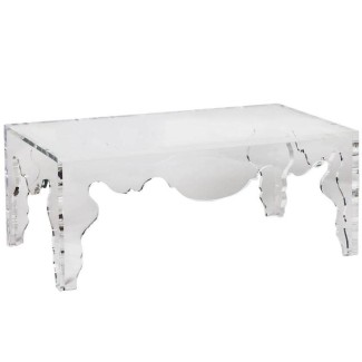 Contemporary Rococo Coffee Table in Acrylic