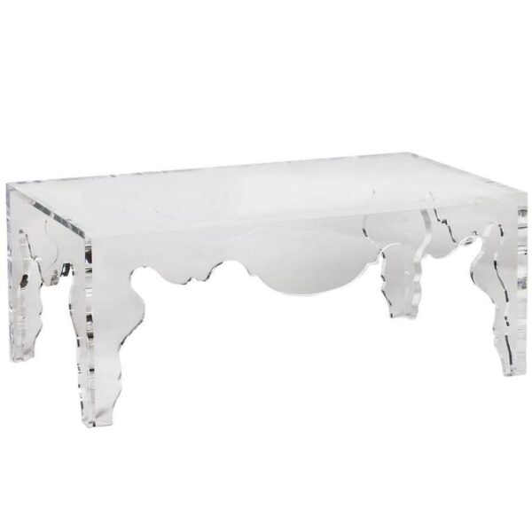 Contemporary Rococo Coffee Table in Acrylic