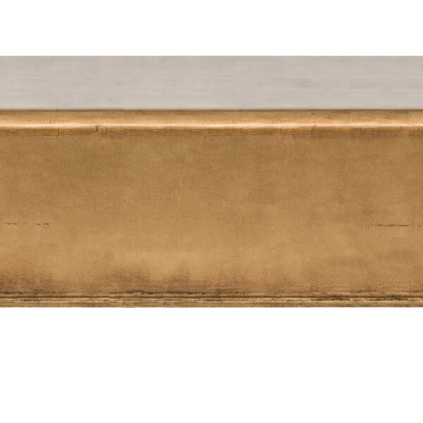 Contemporary Ottoman Coffee Table in Gold Leaf Finish (available in 2 sizes)