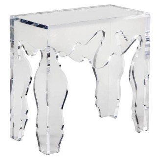 Contemporary Rococo Martini Side Table in Acrylic