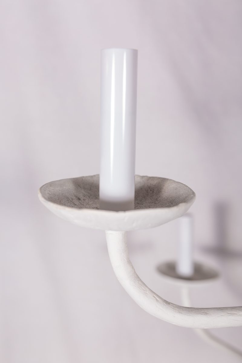 Contemporary Plaster Iron Chandelier - Image 3