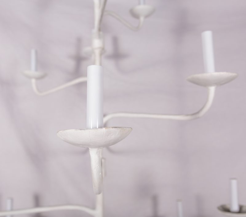 Contemporary Plaster Iron Chandelier - Image 4