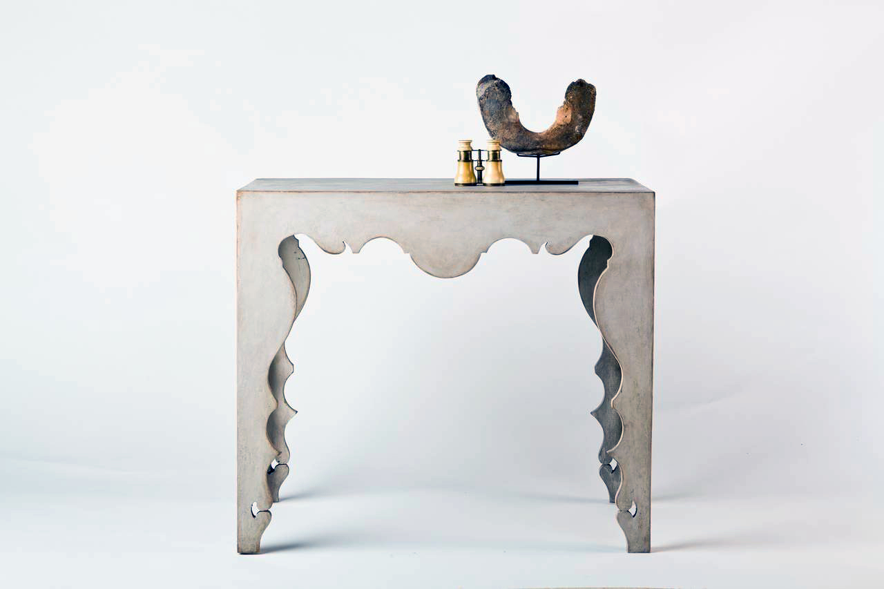 Contemporary Rococo Console Table in Painted Swedish Finish - Image 3