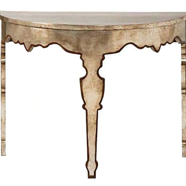 Italian Console in Silver Leaf