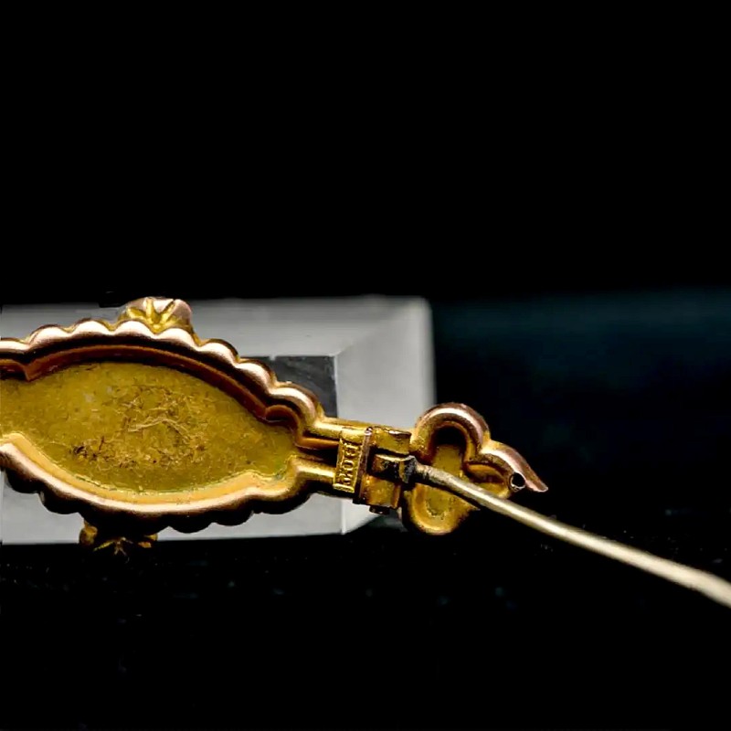 Victorian 9 Karat Yellow Gold Pin - Image 3