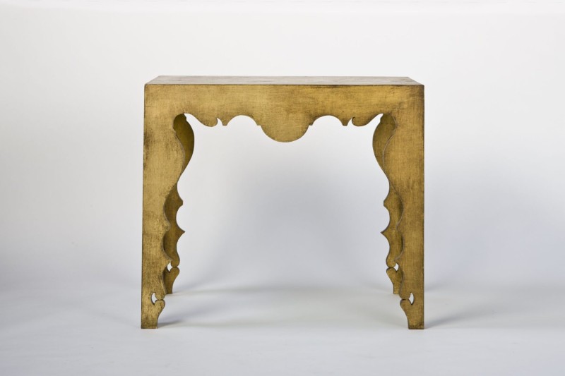 Contemporary Rococo Console Table in Gold Leaf - Image 2