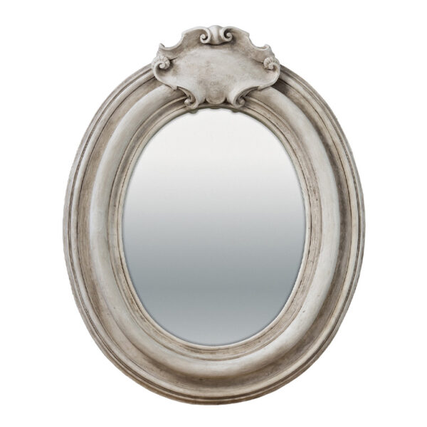 Plaster Oval Mirror
