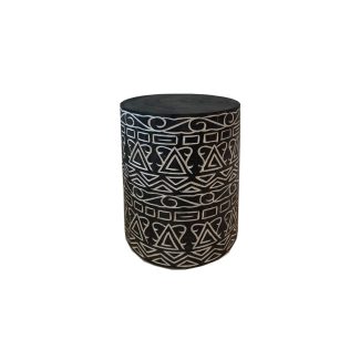 Black/White Tribal Stool
