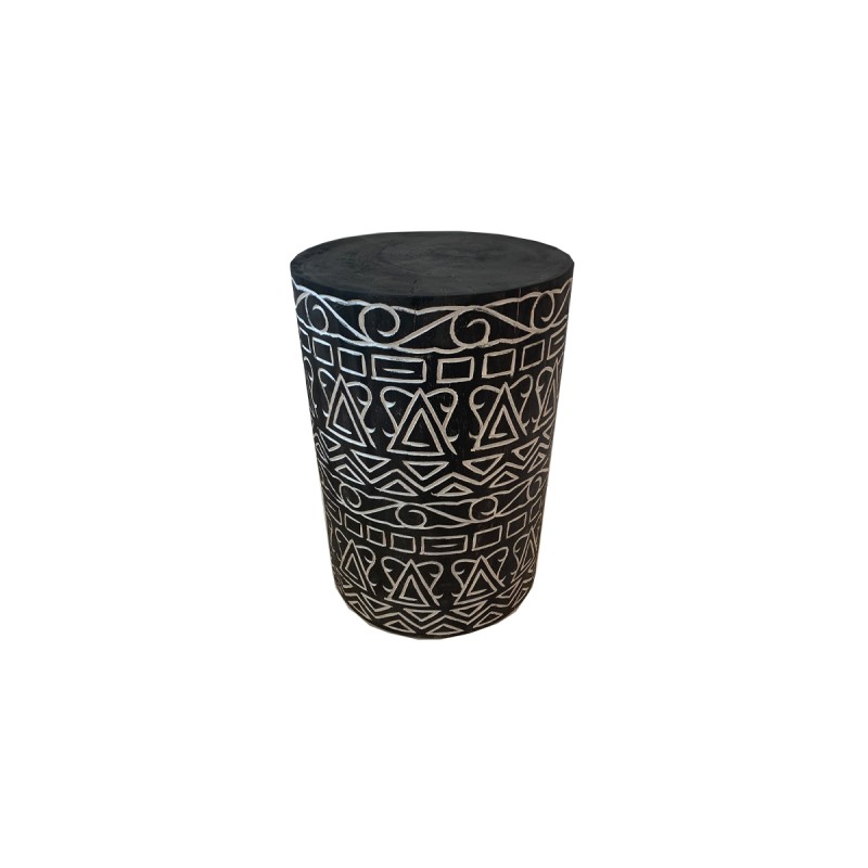 Black/White Tribal Stool