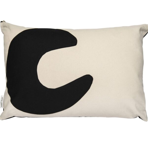 Contemporary Black & White Canvas Pillow