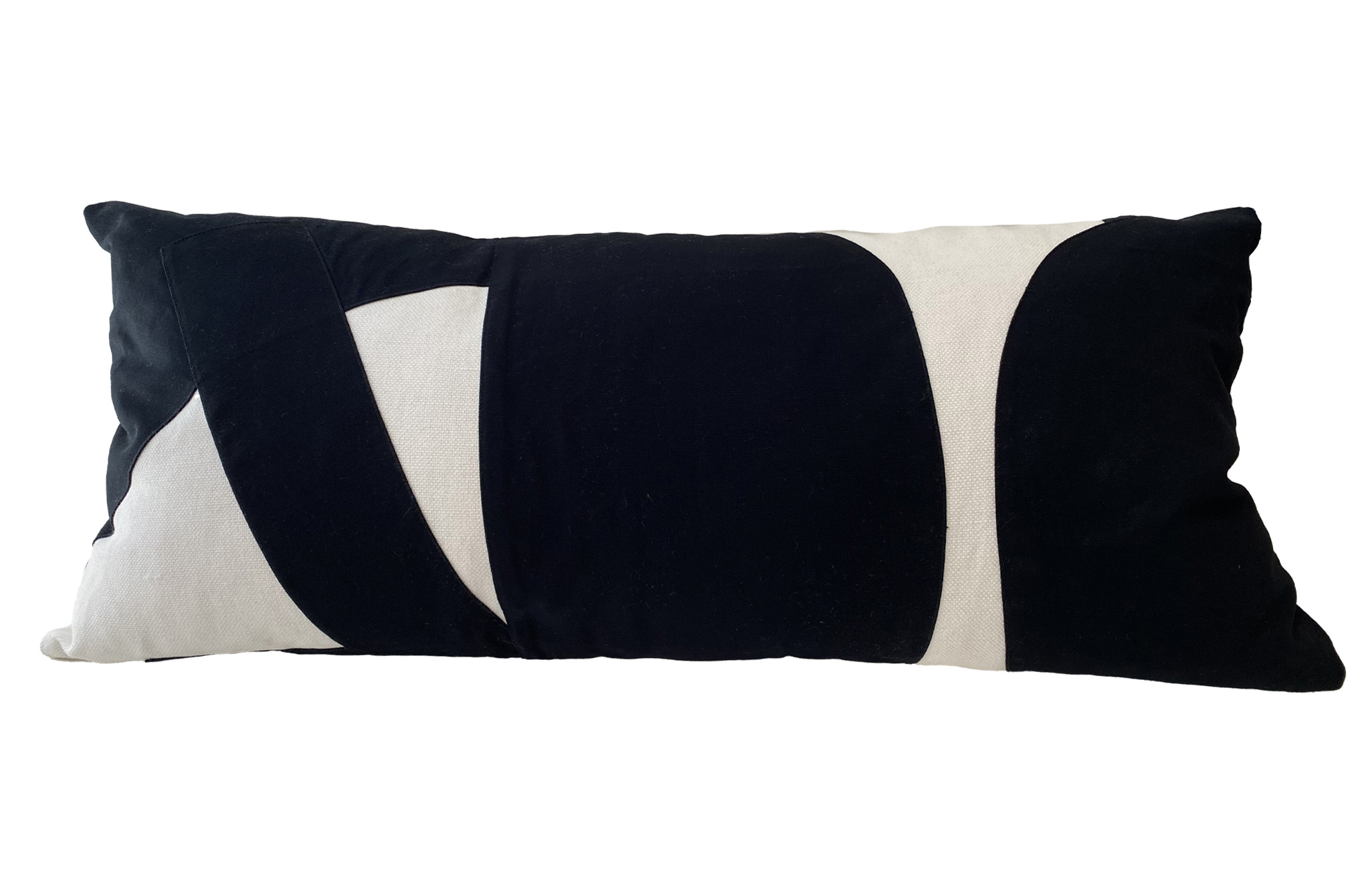 White & Black Lumbar Pillow