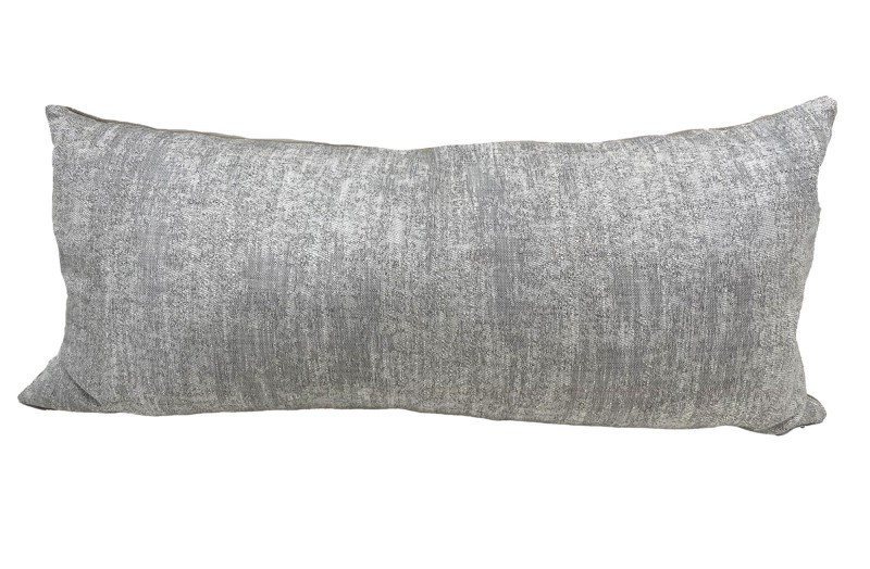 Light Grey Tweed Lumbar Pillow