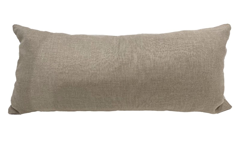 Light Grey Tweed Lumbar Pillow - Image 2