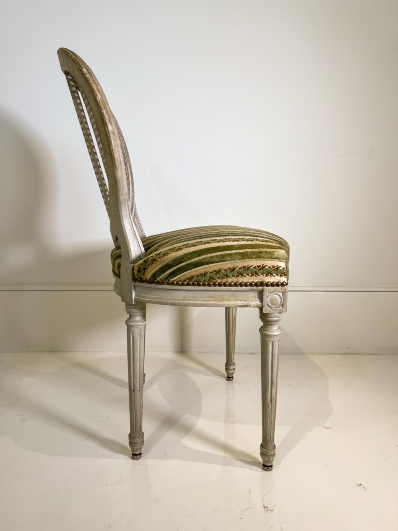 Set of 6 Painted & Caned Louis XVI Style Dining Chairs - Image 9