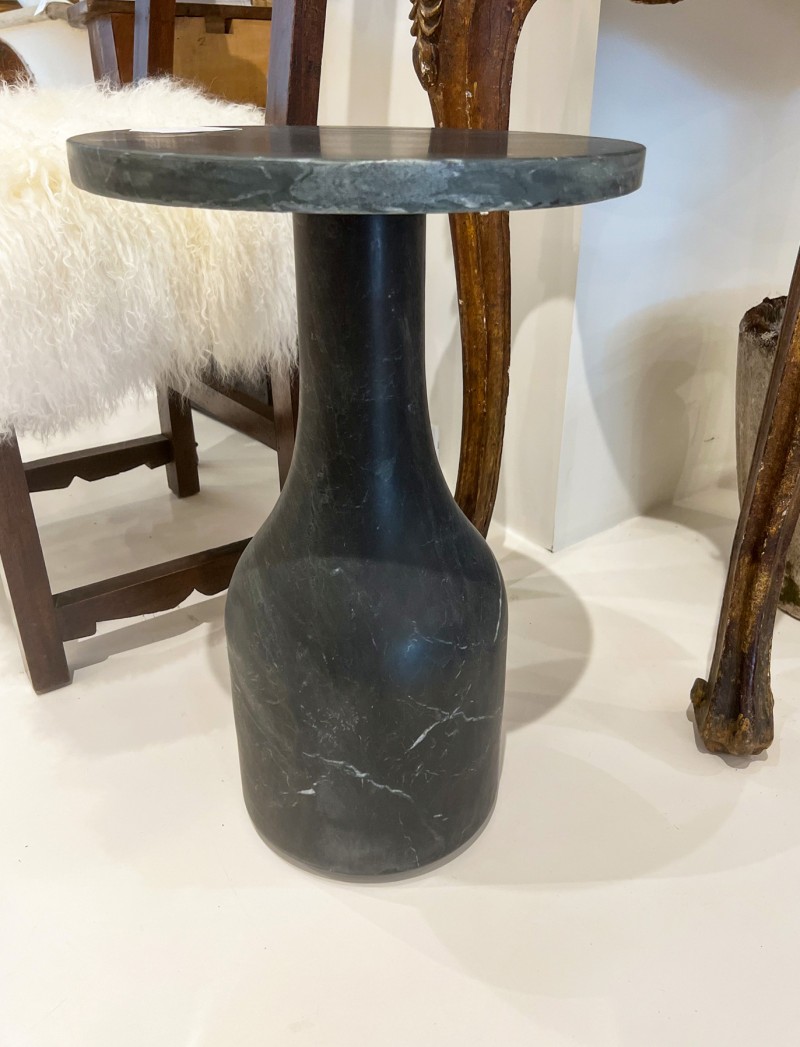 Black Marble Side Table - Image 3