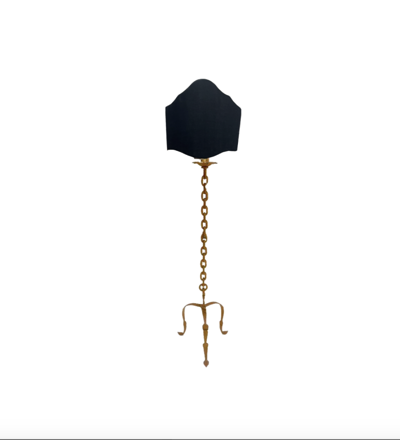 Vintage Chain Gilded Iron Floor Lamp