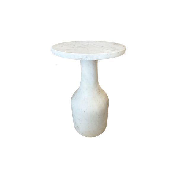 White Marble Side Table