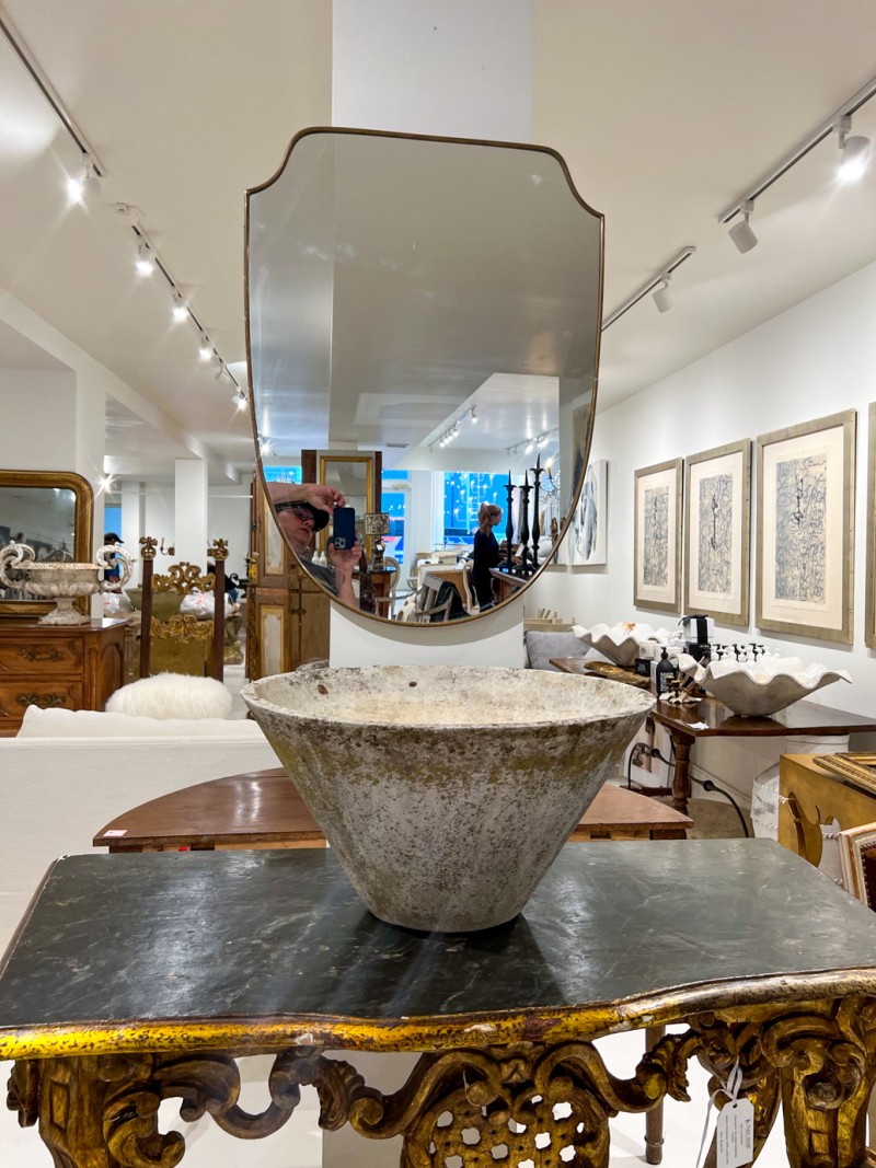Pair of Italian Shield Mirrors - Image 2
