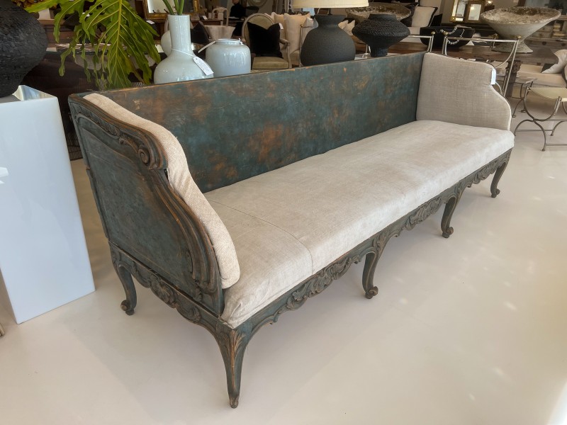 18th Century Large Swedish Trag Bench - Image 4