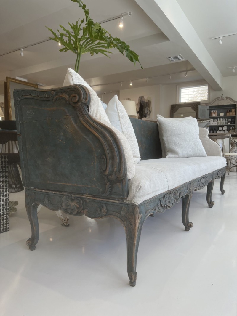 18th Century Large Swedish Trag Bench - Image 10