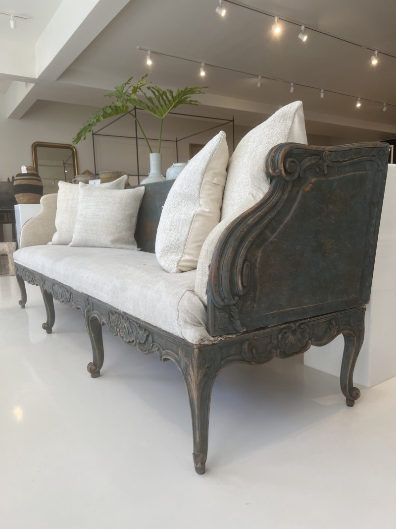 18th Century Large Swedish Trag Bench - Image 13