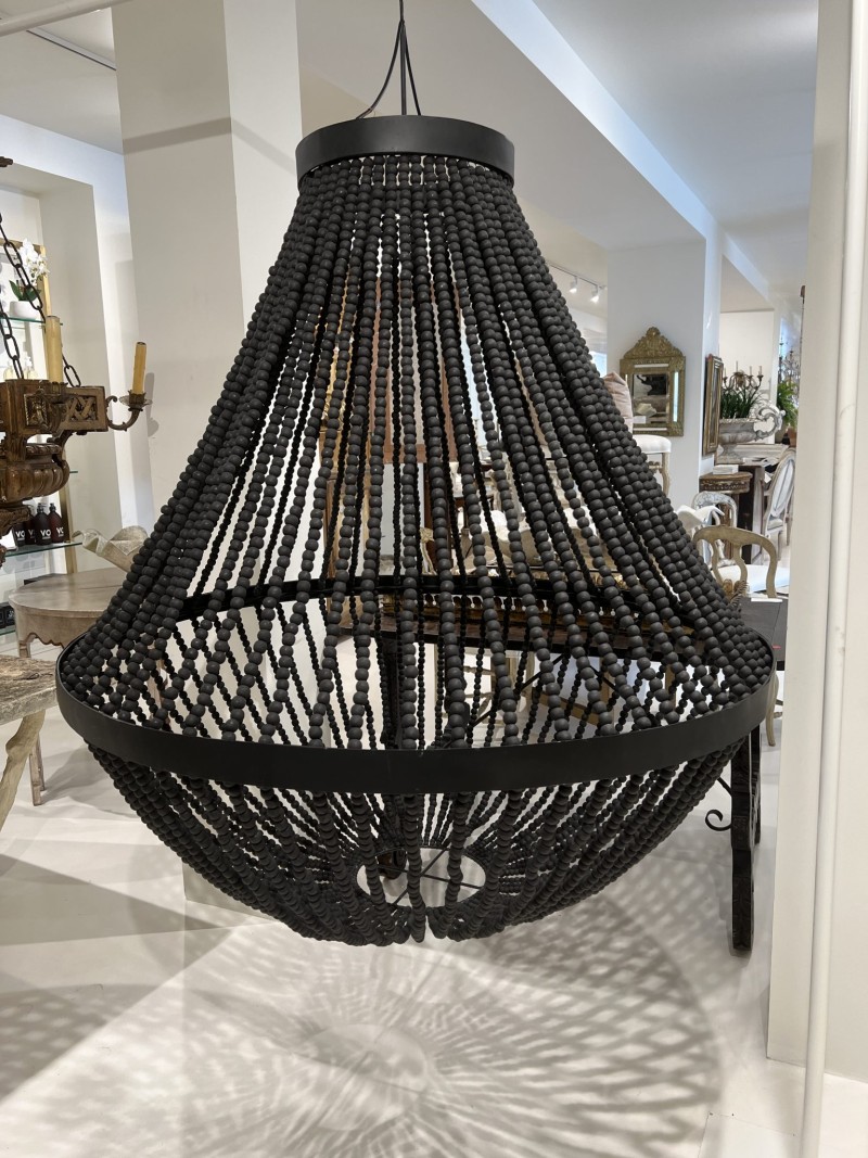 Black Bead Chandelier - Image 2