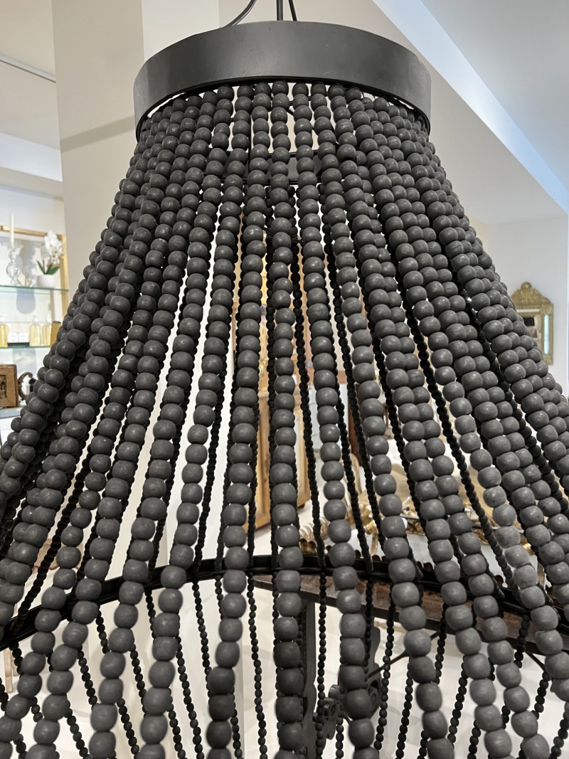 Black Bead Chandelier - Image 4