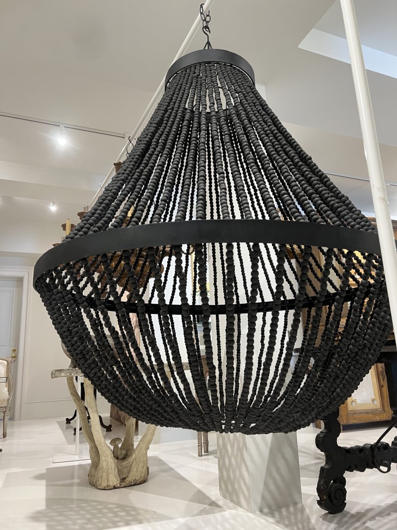 Black Bead Chandelier - Image 3