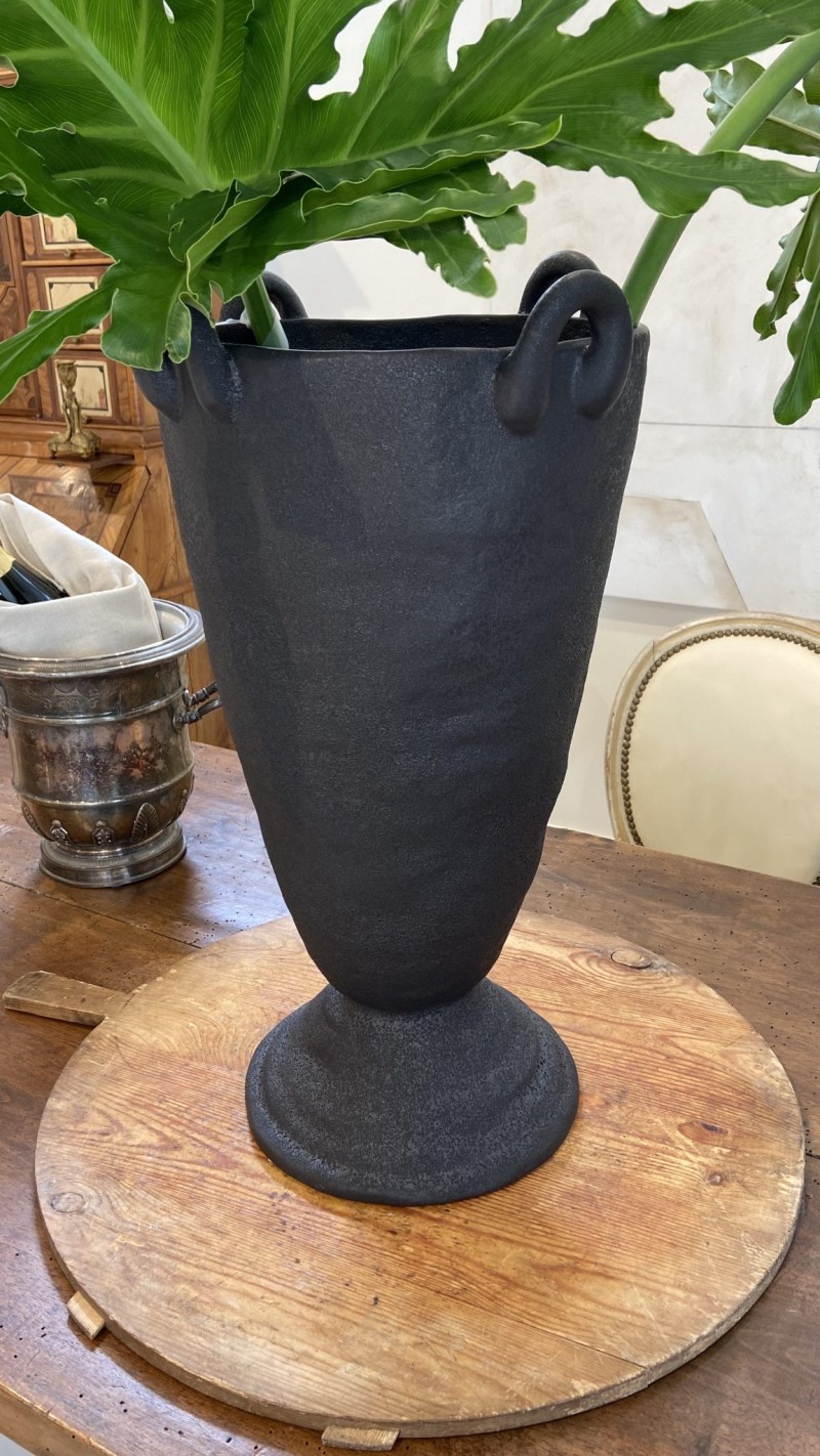 Tall Black Vase - Image 4