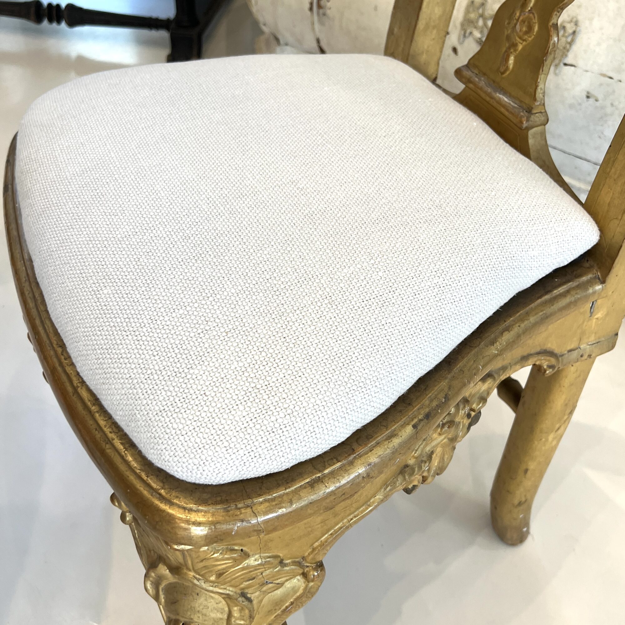 Set of 4 18c Italian Gilded Chairs from Lucca - Image 11