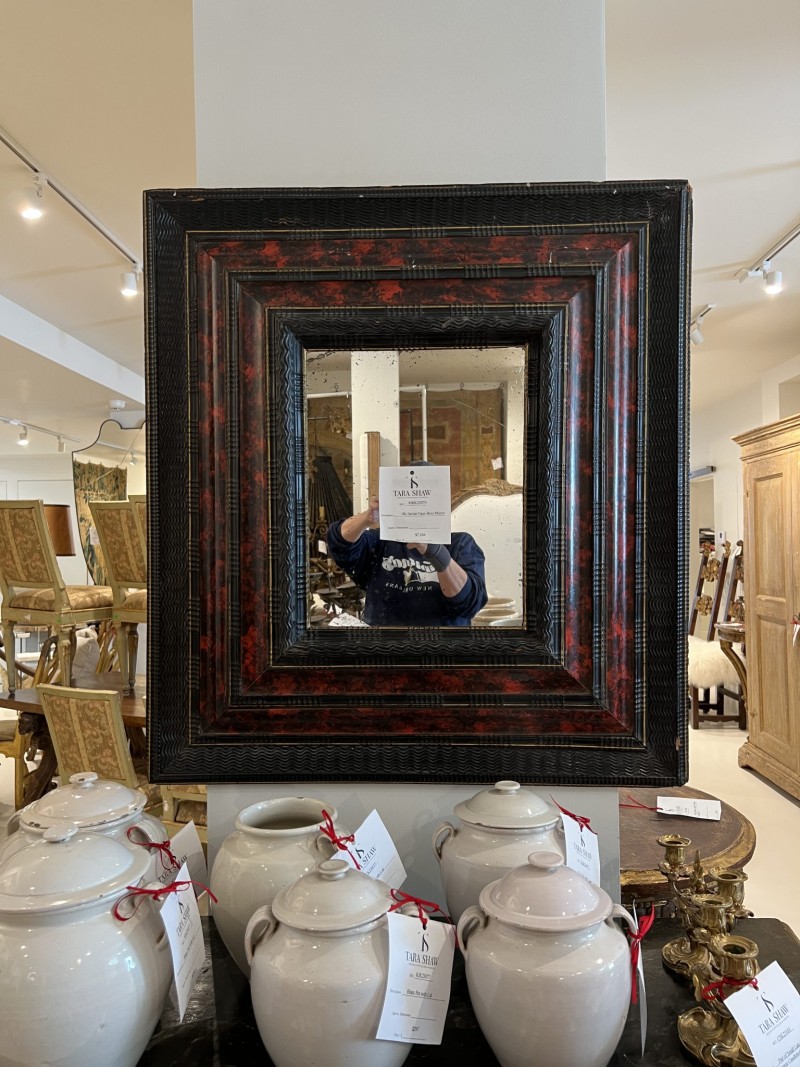 18c Italian Faux Tortoise Mirror - Image 5