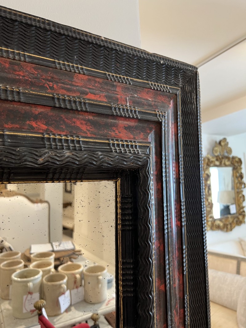 18c Italian Faux Tortoise Mirror - Image 2