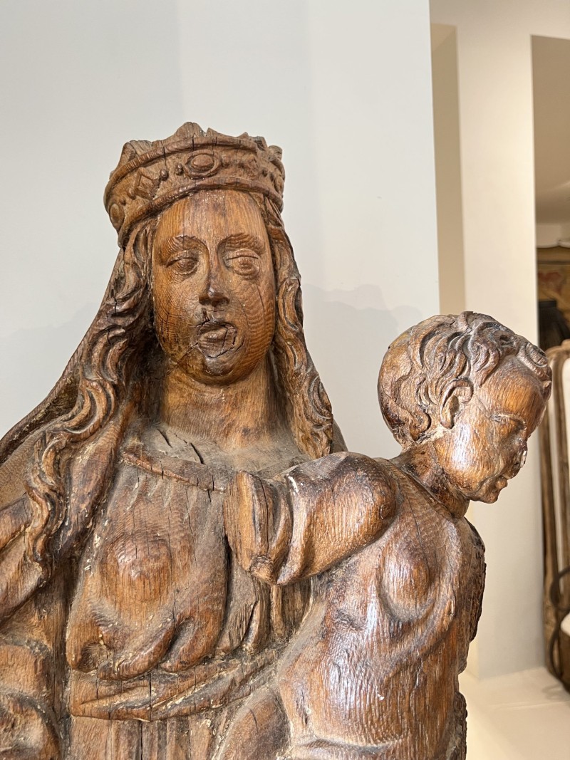 17th Century Madonna & Child Statue - Image 6