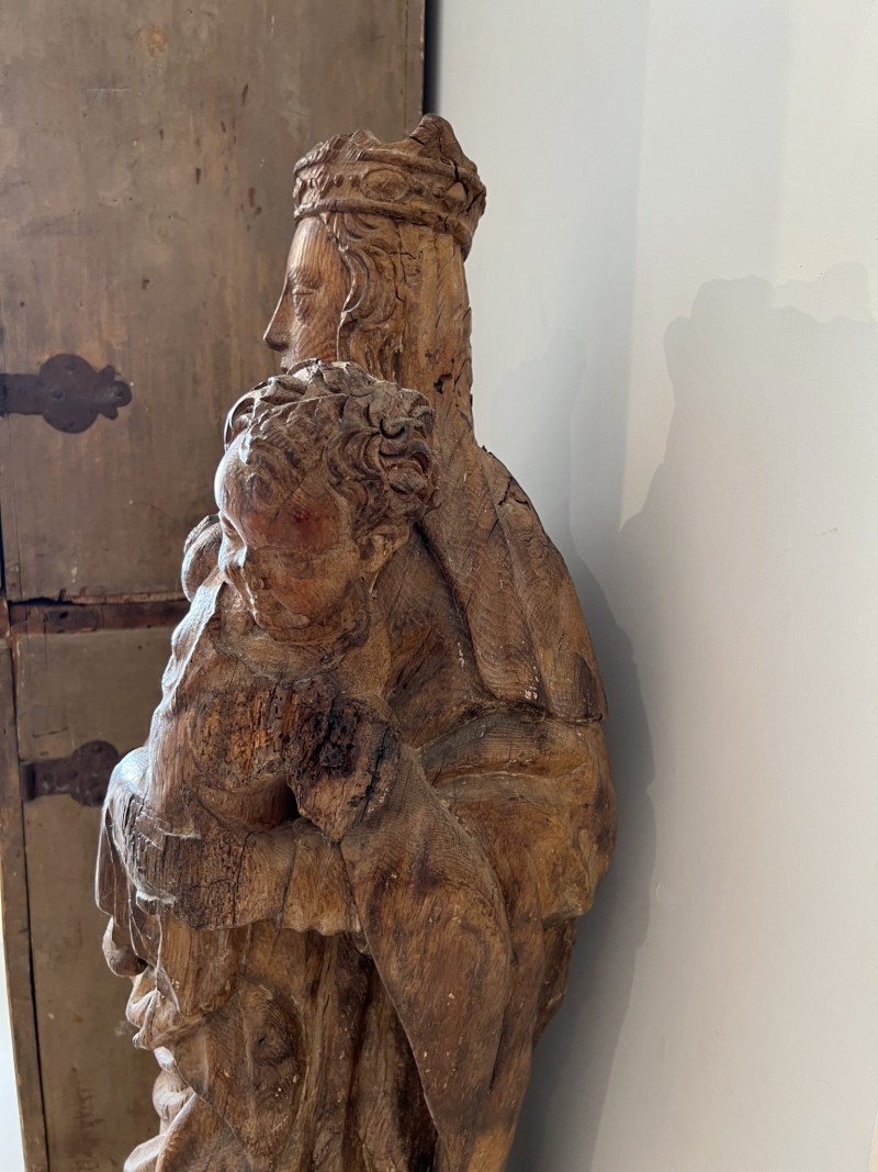 17th Century Madonna & Child Statue - Image 5