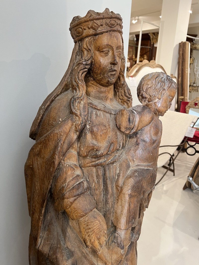 17th Century Madonna & Child Statue - Image 4