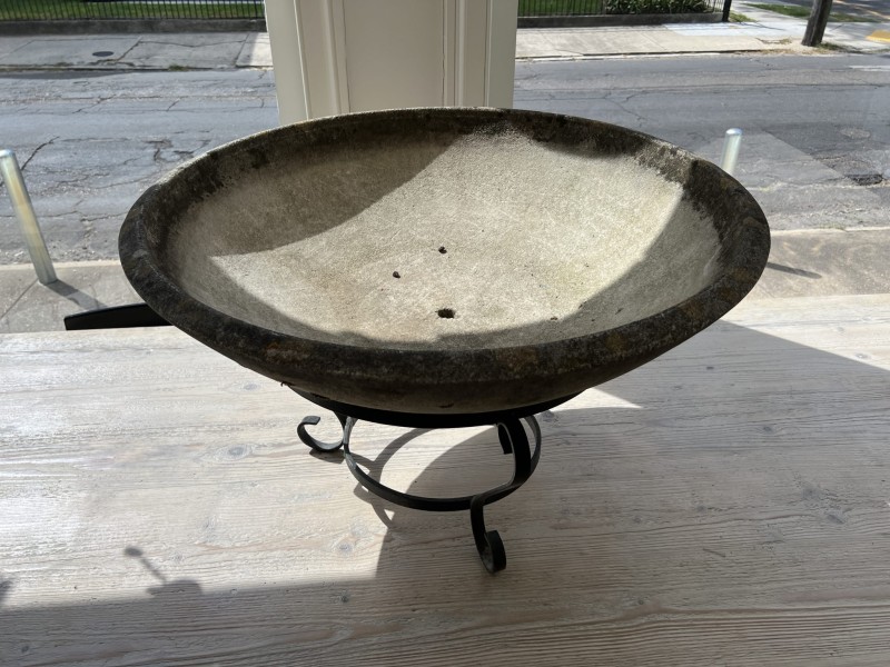 Large Jardiniere with Black Iron Stand - Image 3