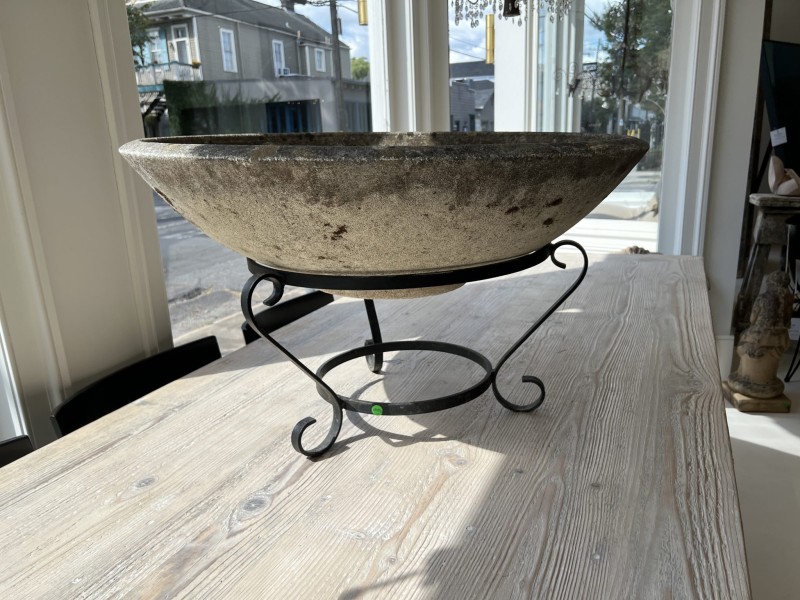 Large Jardiniere with Black Iron Stand - Image 5