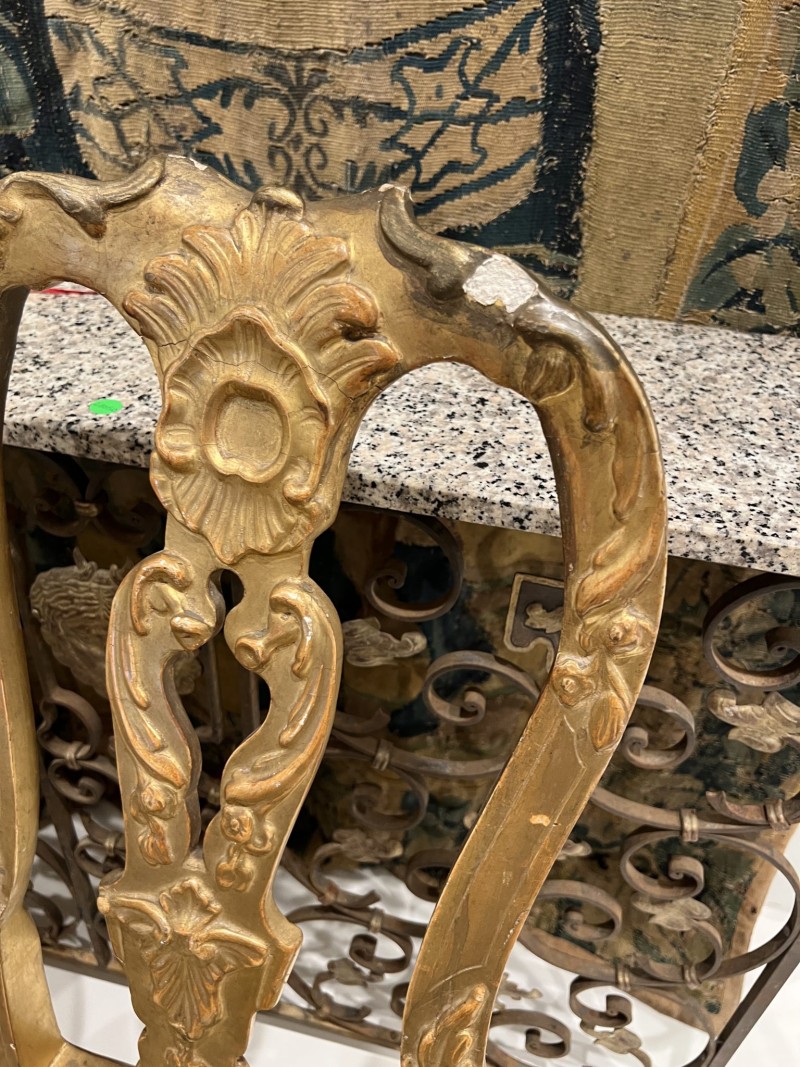 Set of 4 18c Italian Gilded Chairs from Lucca - Image 6