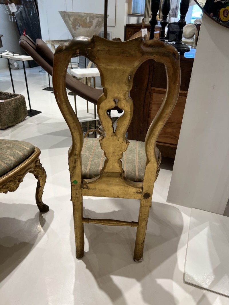Set of 4 18c Italian Gilded Chairs from Lucca - Image 3
