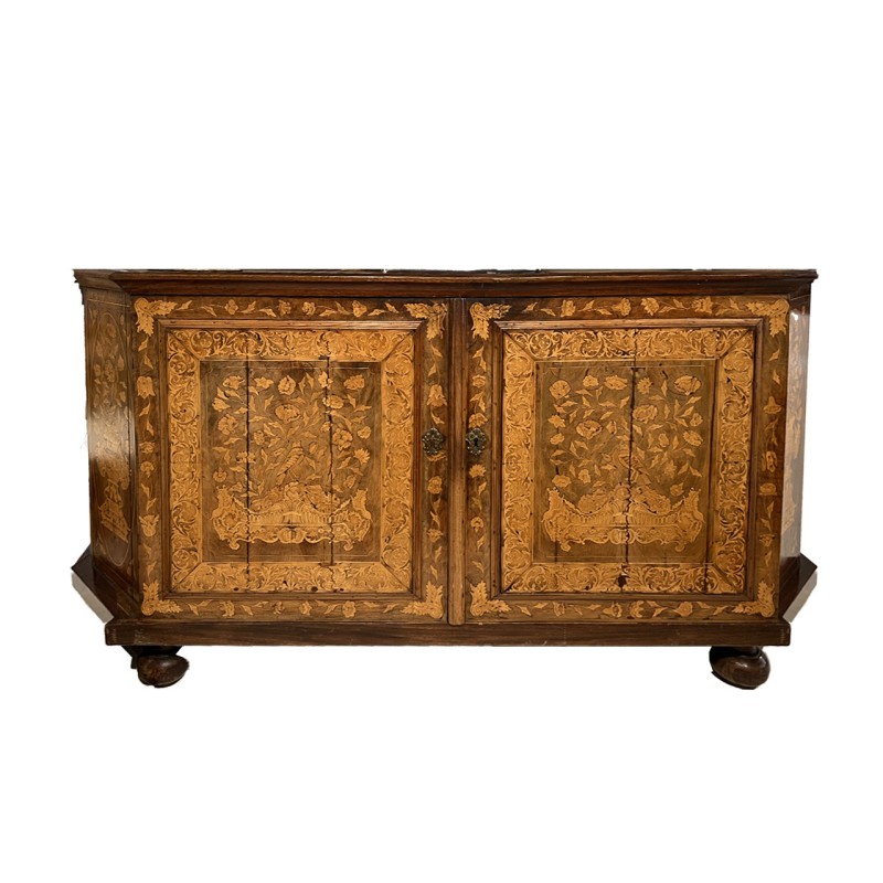 19th Century Danish Marquetry Buffet or Enfilade