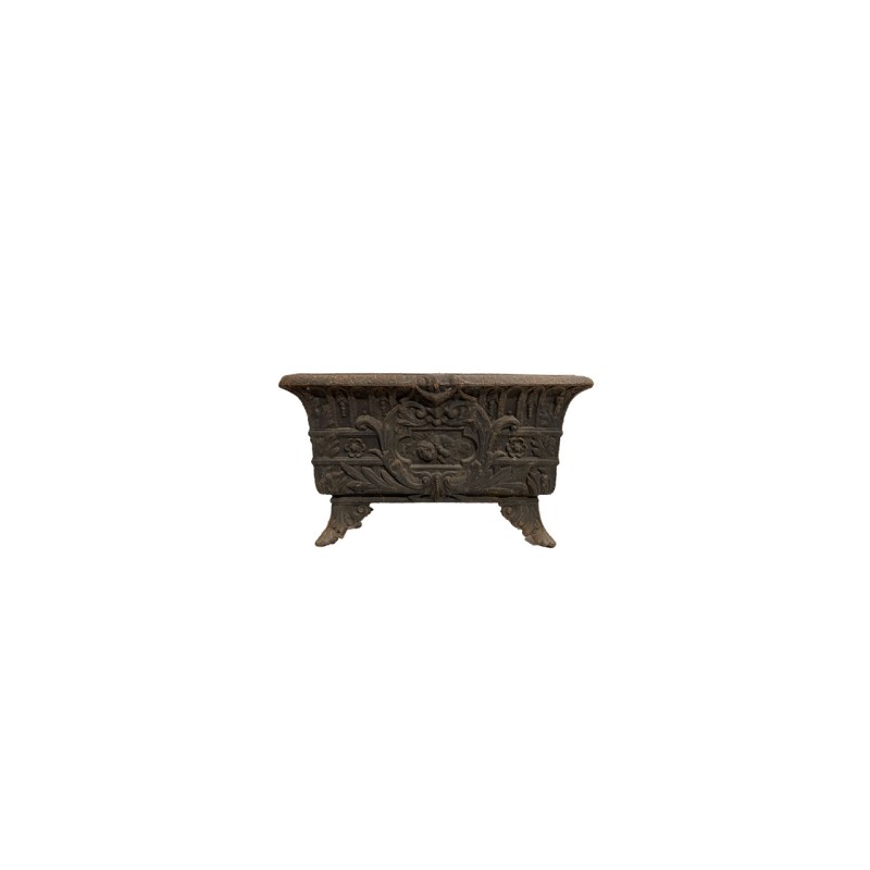 18c Black Rectangular Directoire Iron Jardiniere