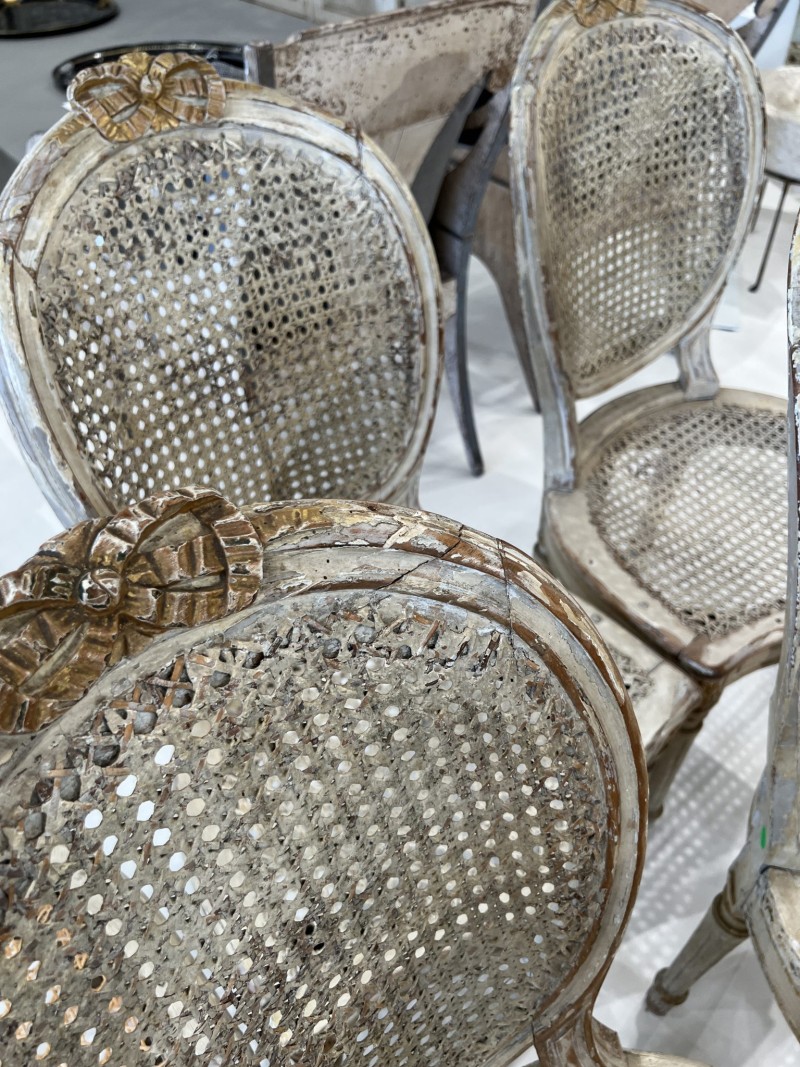 Set of 6 18c Louis XVI Caned Chairs - Image 9