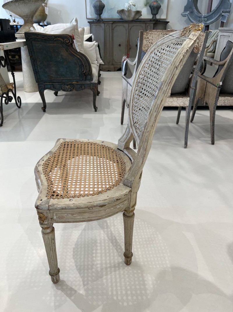 Set of 6 18c Louis XVI Caned Chairs - Image 7