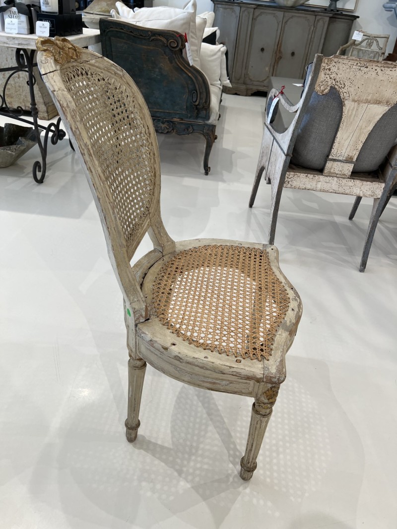 Set of 6 18c Louis XVI Caned Chairs - Image 5