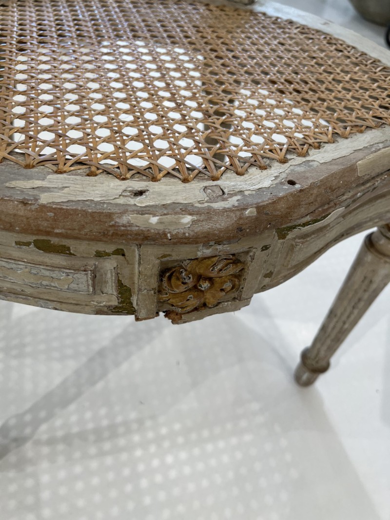 Set of 6 18c Louis XVI Caned Chairs - Image 3