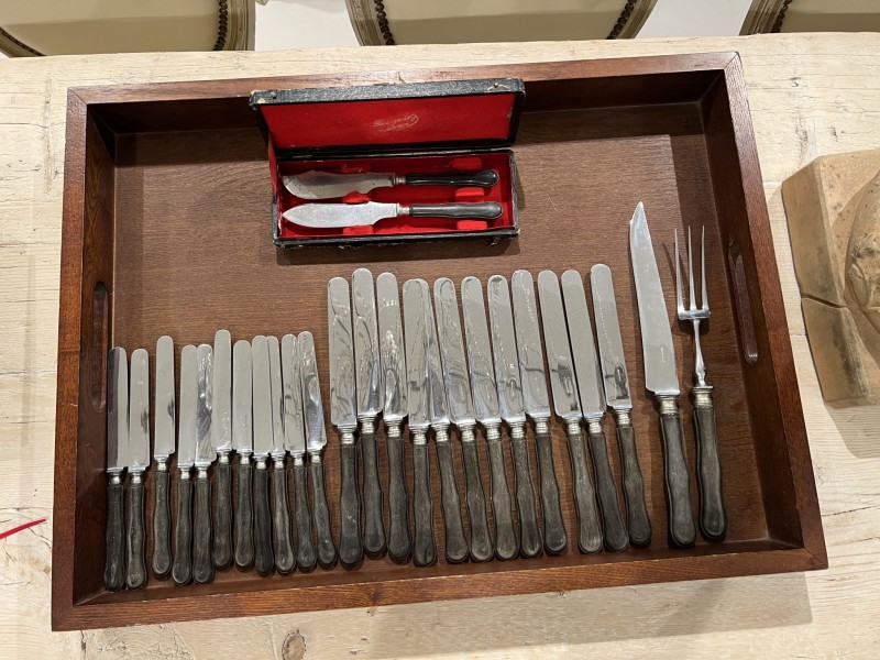 Large Set Of Wood Handled Knives - Image 5