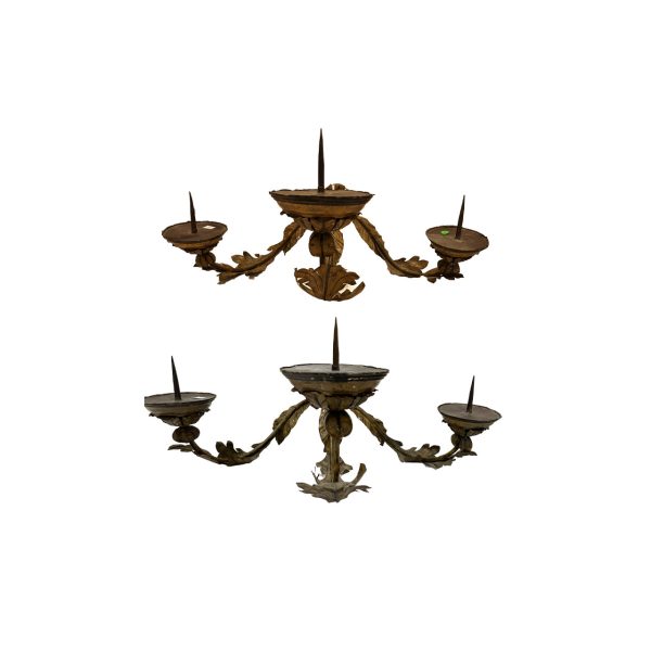 Pair of Sconces, 18th Century 3 Arm